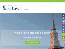 Tablet Screenshot of fbcbrookhaven.org